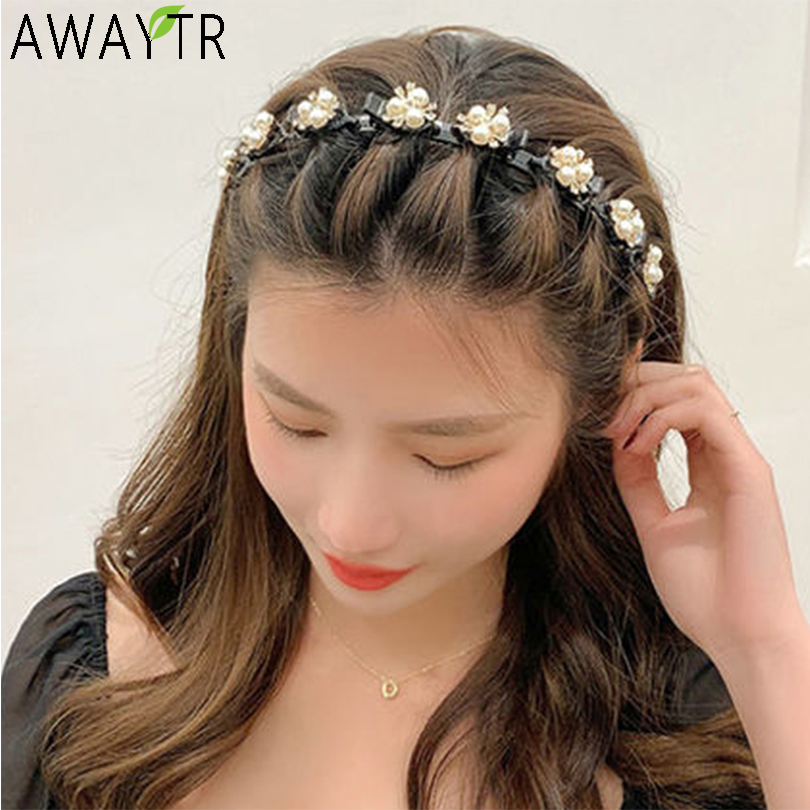 Men Fashion Hair Style - Unisex Alice Pearls Elegant Hairbands Men