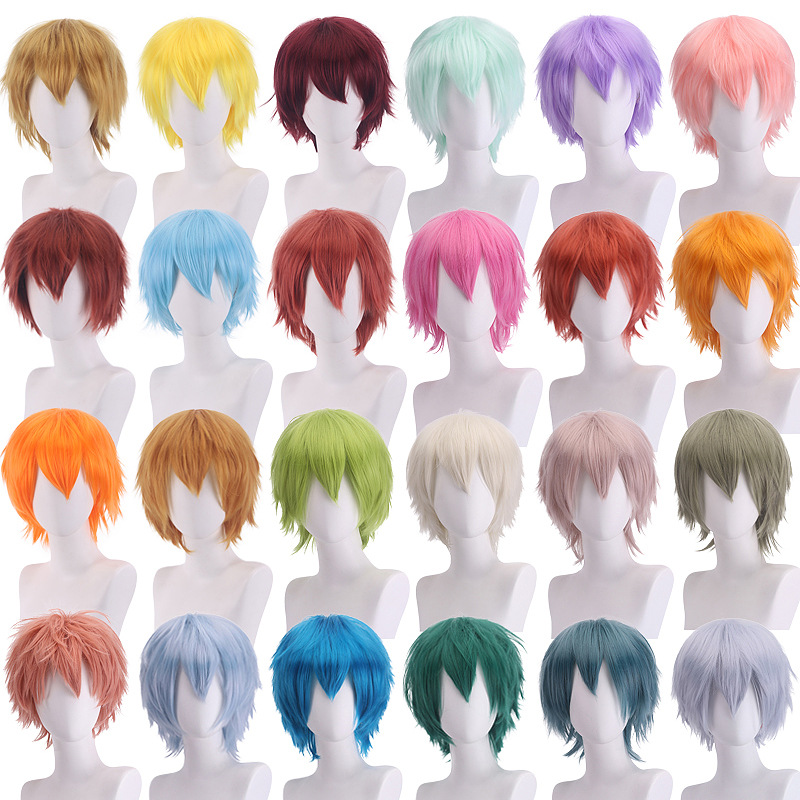 Men Fashion Hair Style - Synthetic Cosplay Anime Wig Colorful Fluffy