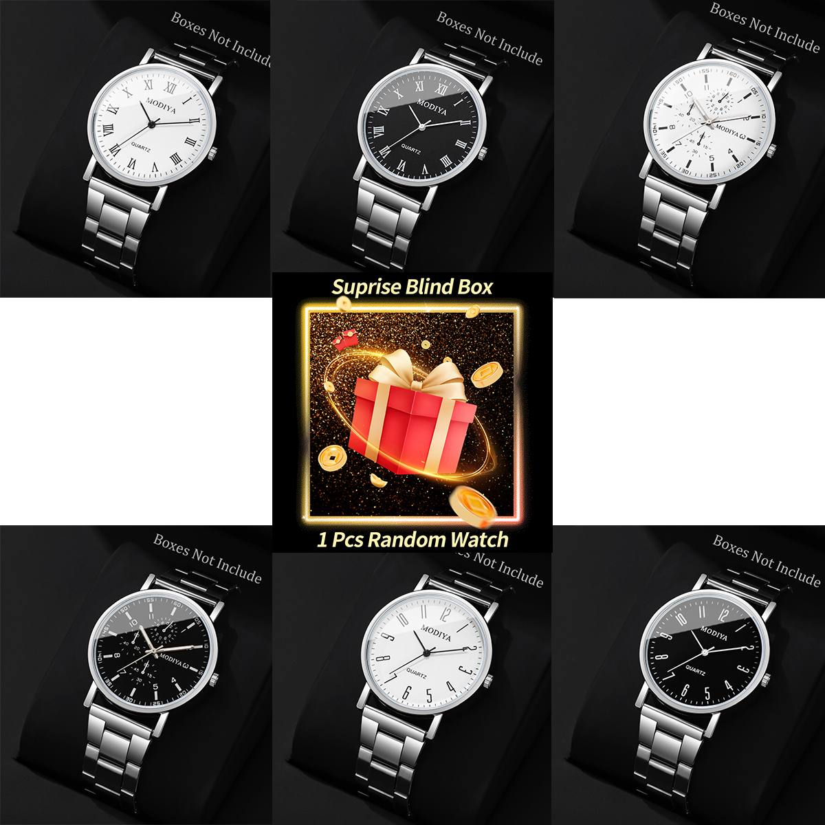 Mens Fashion Watch - 1PC Surprise Mystery Watch Blind Box--Fashion