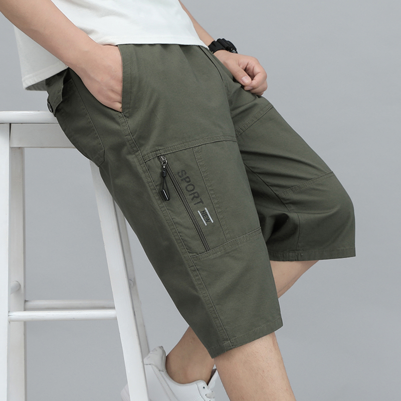 Cargo Jogger Pants - Mens Cargo Shorts Knee Pants Zipper