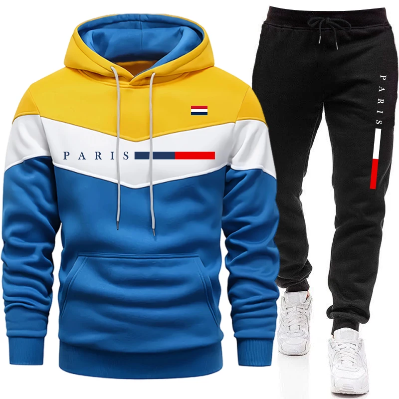 Mens Fashion Suits - Urban Casual Fashion Hoodie Sportswear Paris