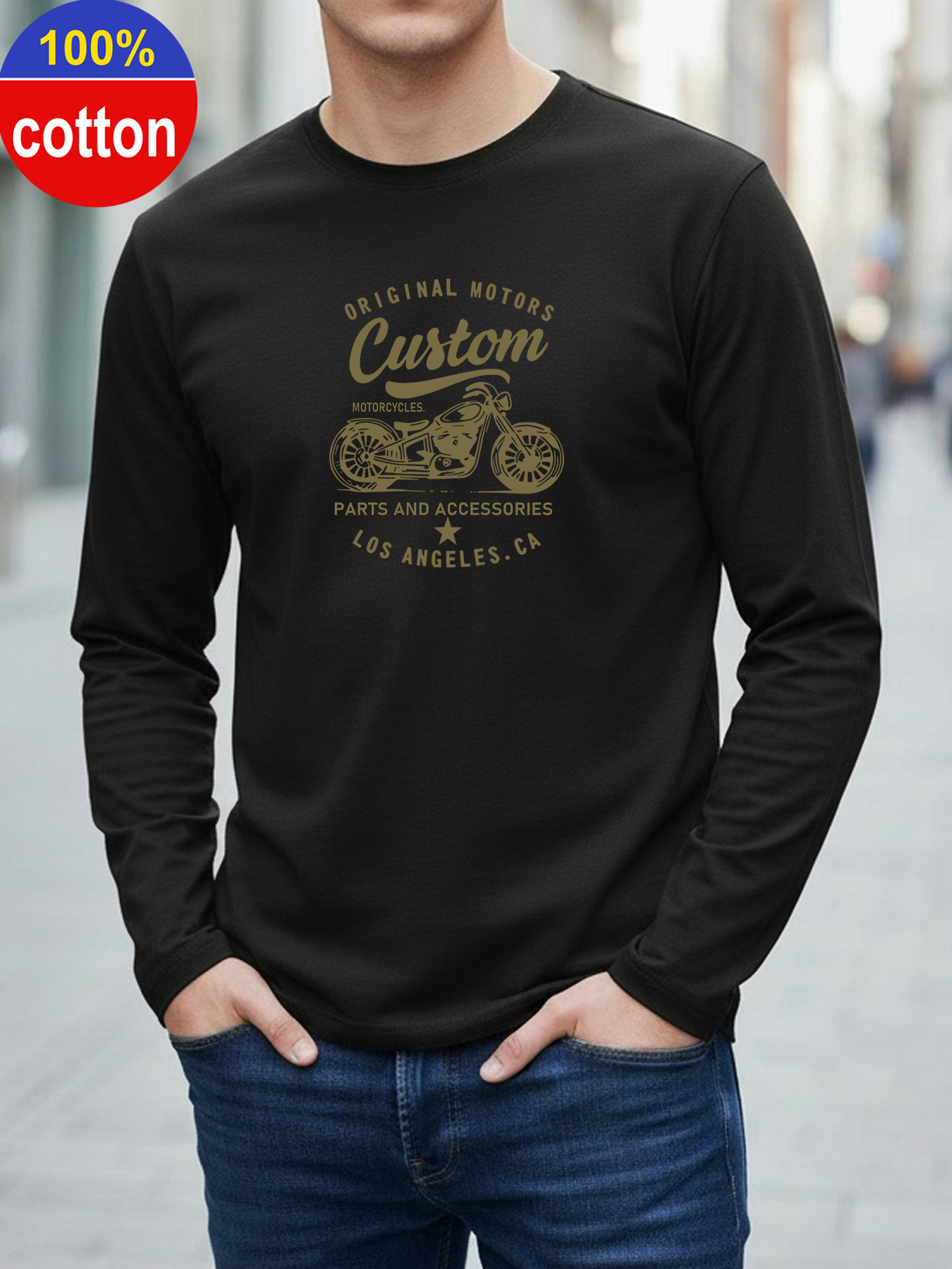 Mens Fashion Summer - 100% pure cotton men's long sleeved