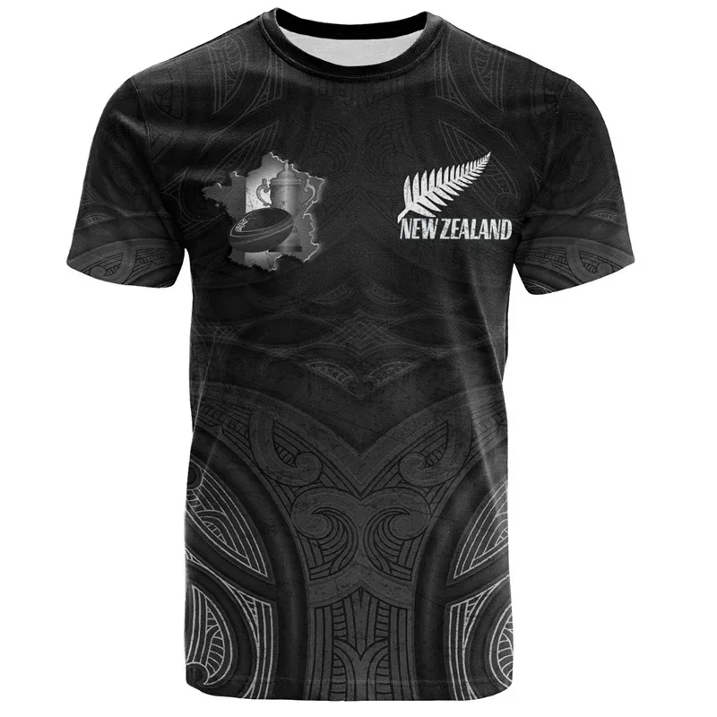 Mens Fashion Rugby Shirts - Summer New Zealand Maori Rugby Ball