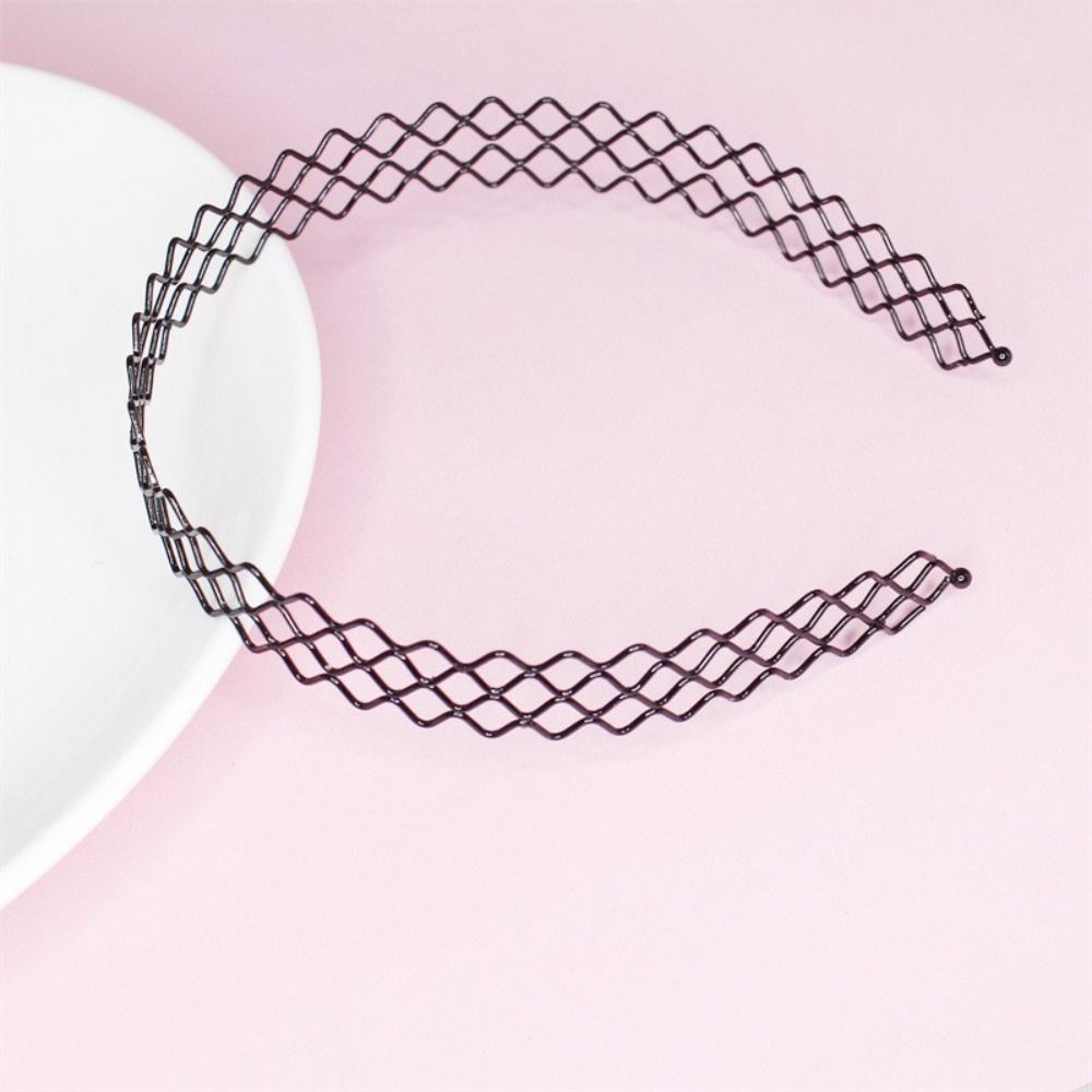 Men Fashion Hair Style - Creative Cross Wave Shape Headband Double