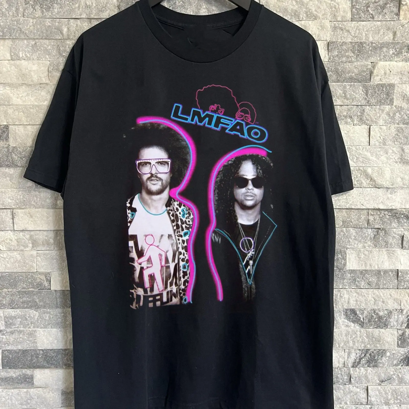 Men'S Fashion Pink Shirt - NEW LMFAO Band T Shirt Pink