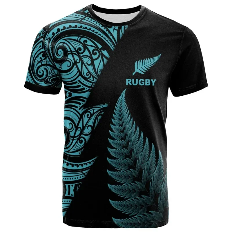 Mens Fashion Rugby Shirts - Summer New Zealand Maori Rugby Ball