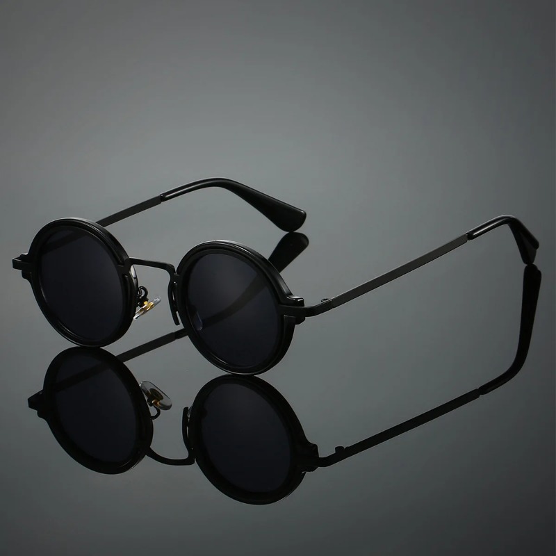 Men'S Fashion Accessories - New Retro Metal Round Frame Sunglasses