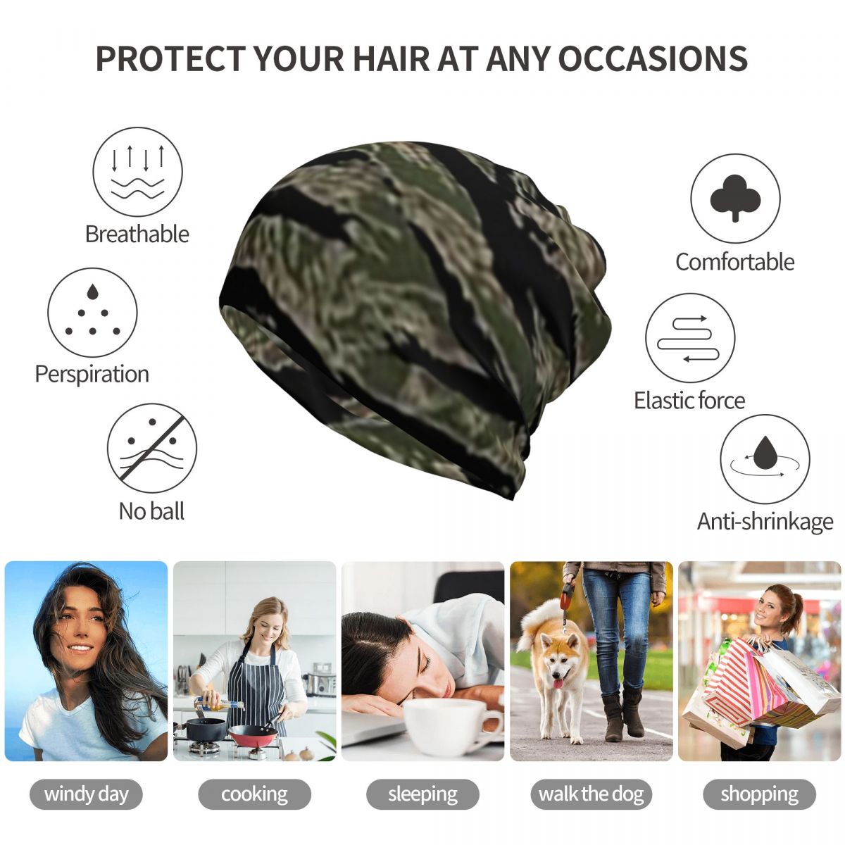 Tiger Stripe Camouflage Milita - Beanie Winter Hat reseña y precio
