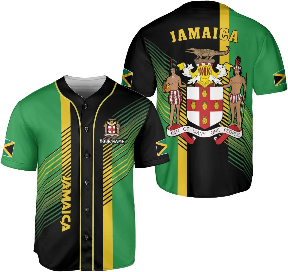 Personalized Name Jamaica Desi - Mens Fashion Baseball Jersey reseña y precio