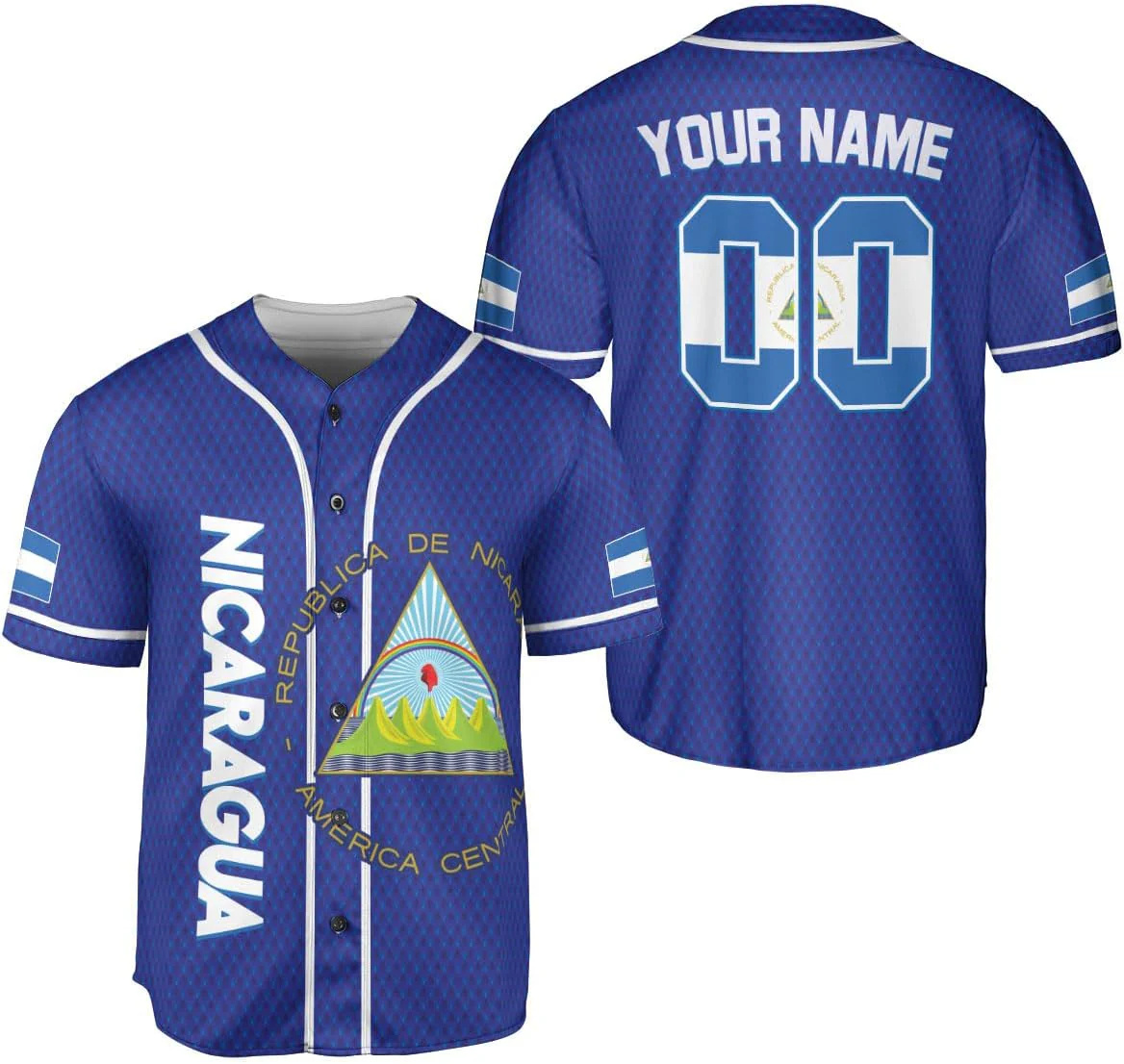 Personalized Name Nicaragua De - Mens Fashion Baseball Jersey reseña y precio