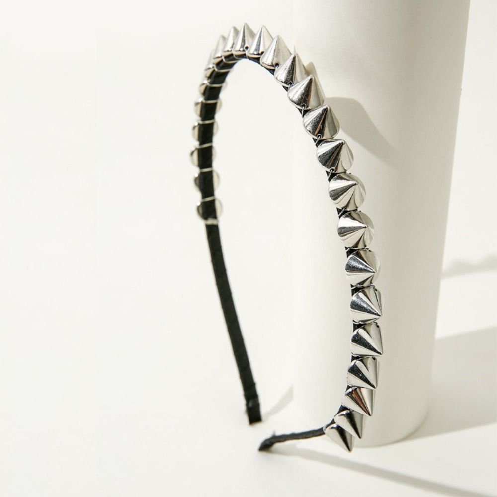 Edgy Hair Band Silver Stud Riv - Men Fashion Hair Style reseña y precio