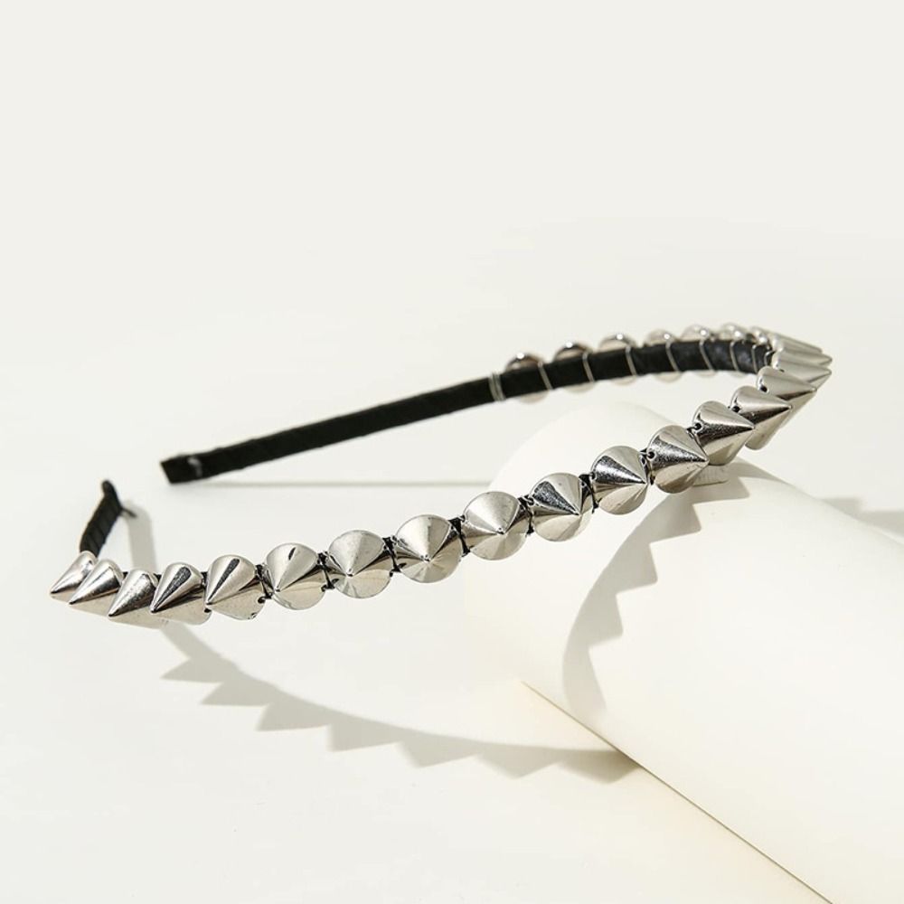 Edgy Hair Band Silver Stud Riv - Men Fashion Hair Style reseña y precio