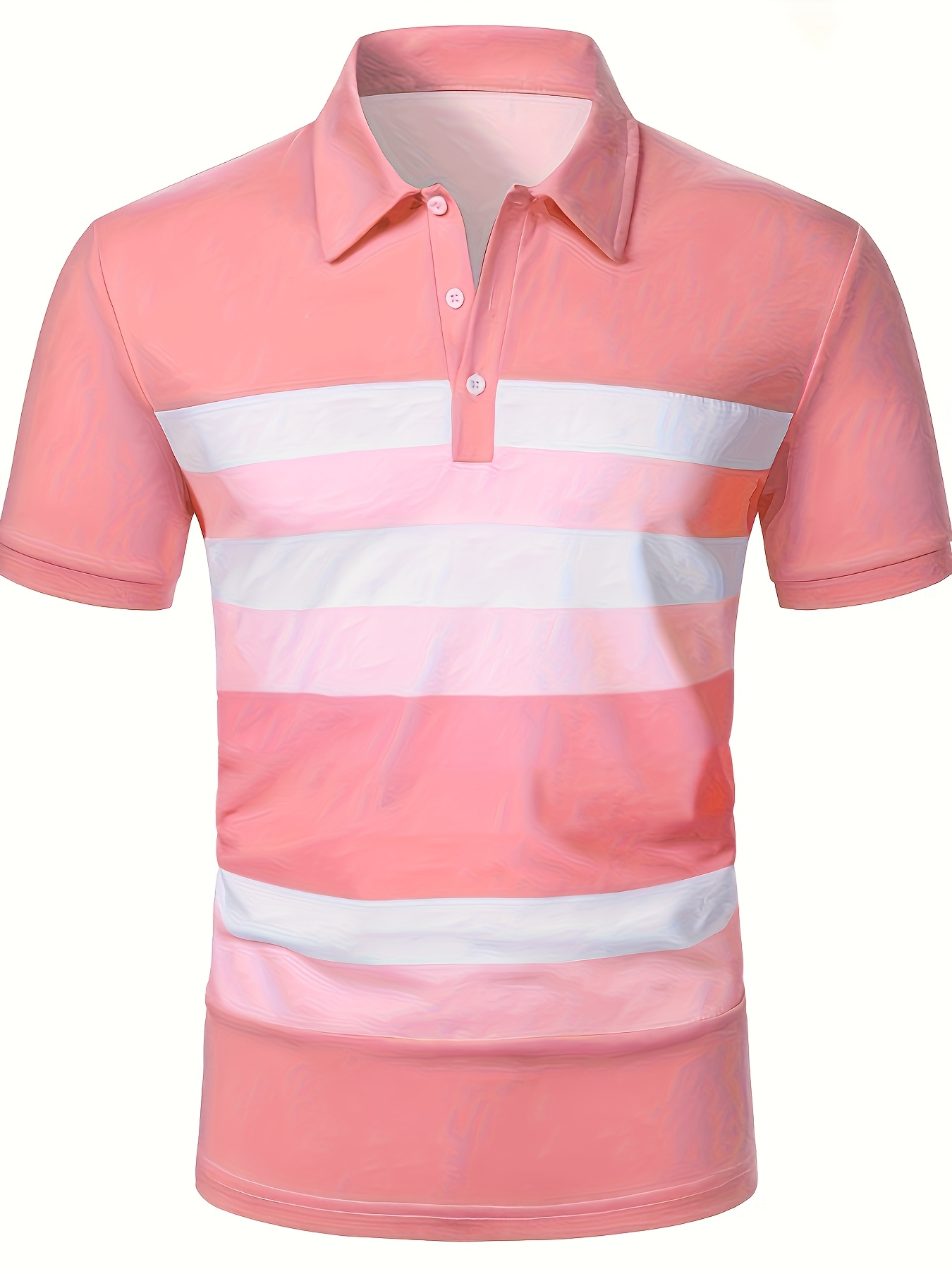 Summer Pink Stripe Printed Men - Men'S Fashion Pink Shirt reseña y precio