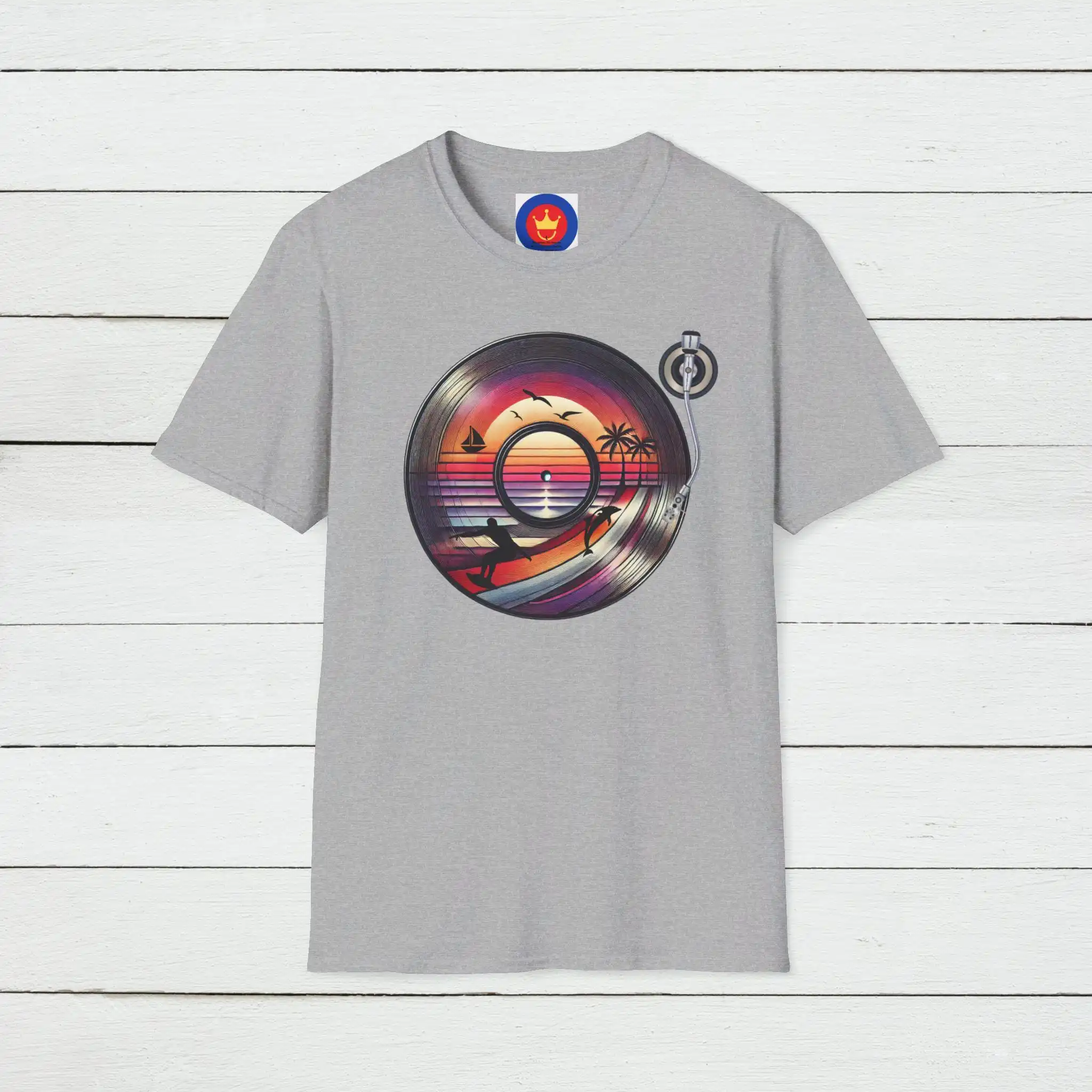 Retro Beach Vinyl T Shirt Vint - Men'S Fashion 70S reseña y precio