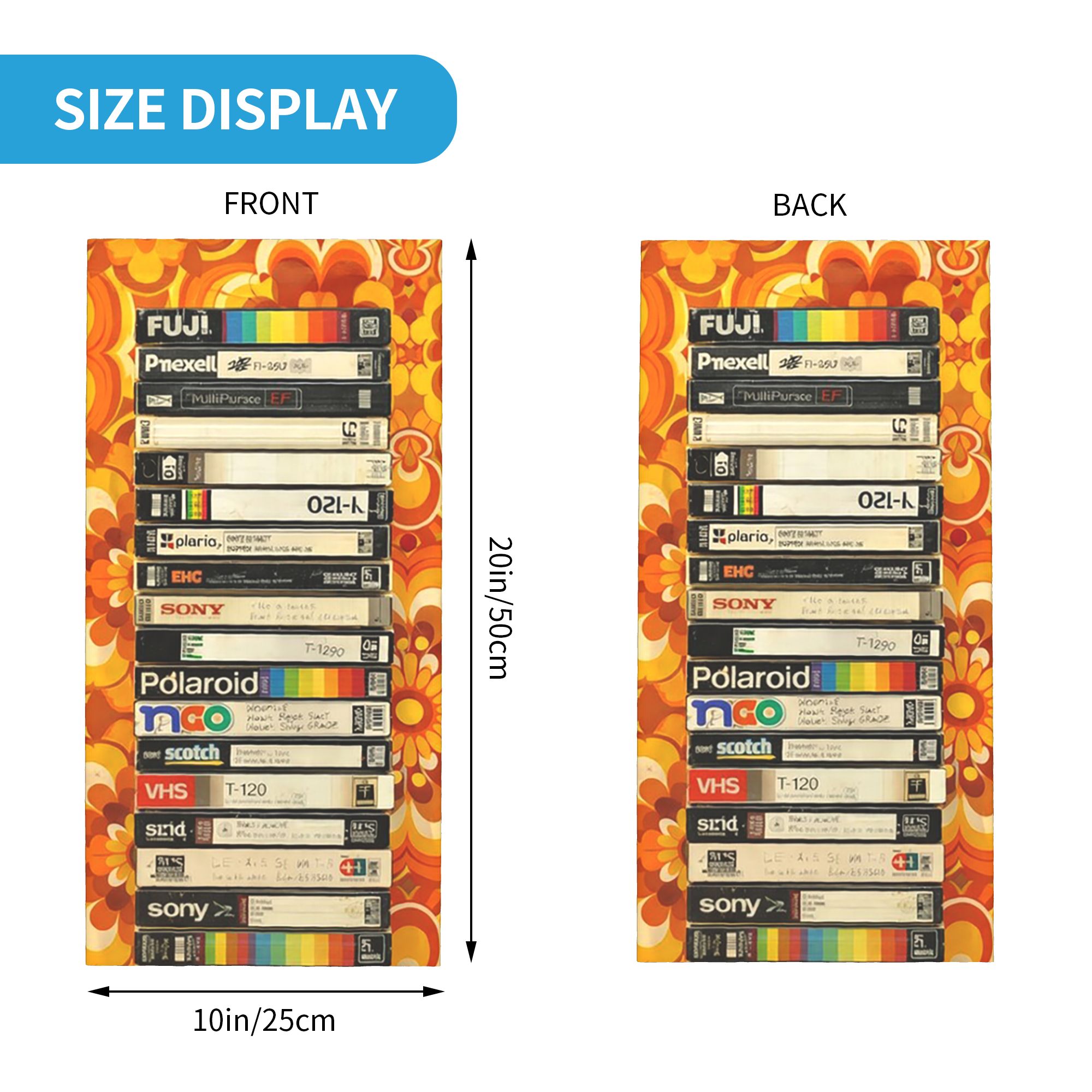 Stacked VHS Tapes 70s Floral A - Men'S Fashion 70S reseña y precio
