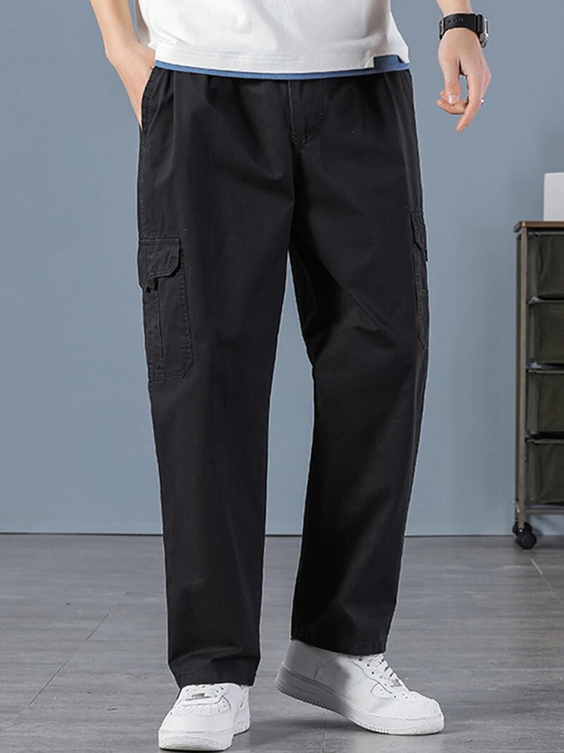 Men's 100% Cotton Straight Bla - Cargo Jogger Pants reseña y precio