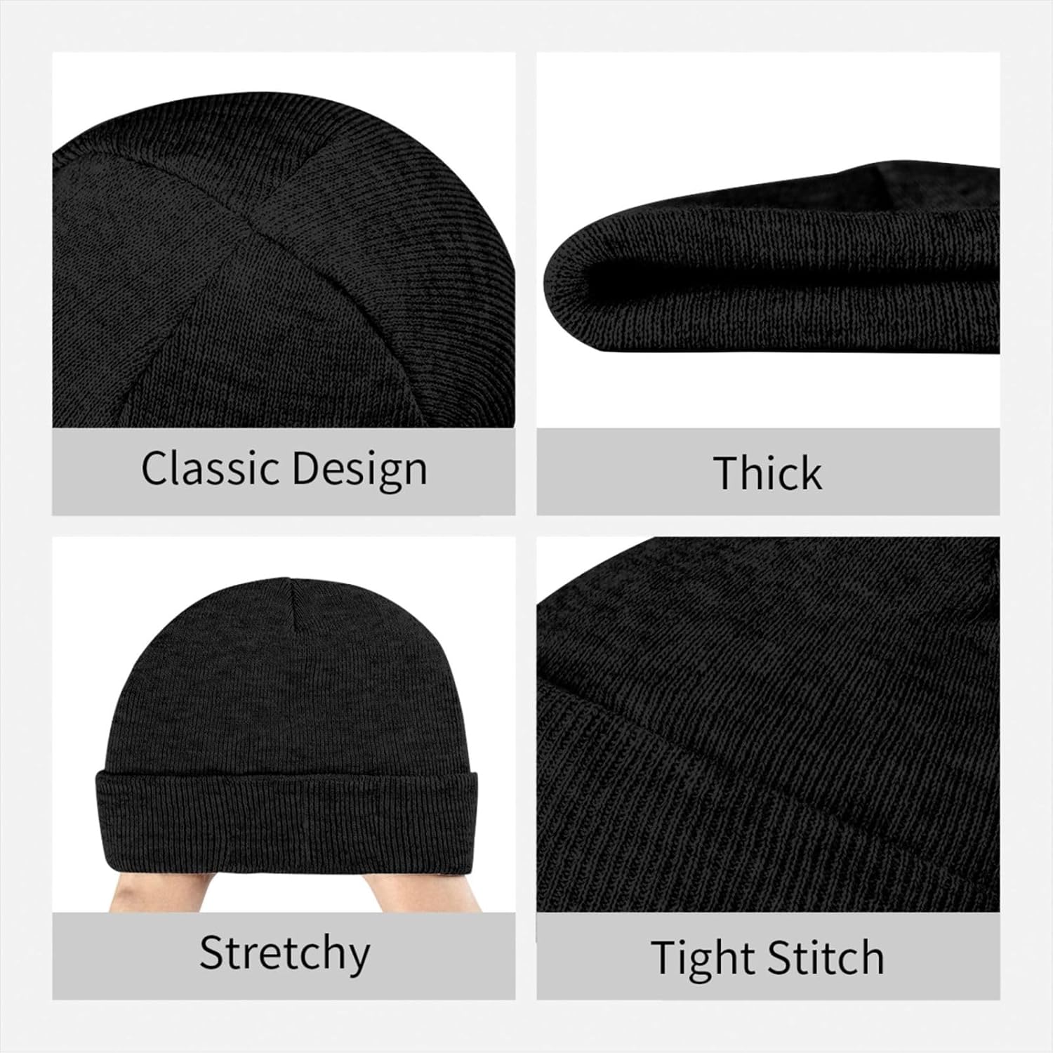 Beanie for Men, Stretchable Kn - Beanie Winter Hat reseña y precio