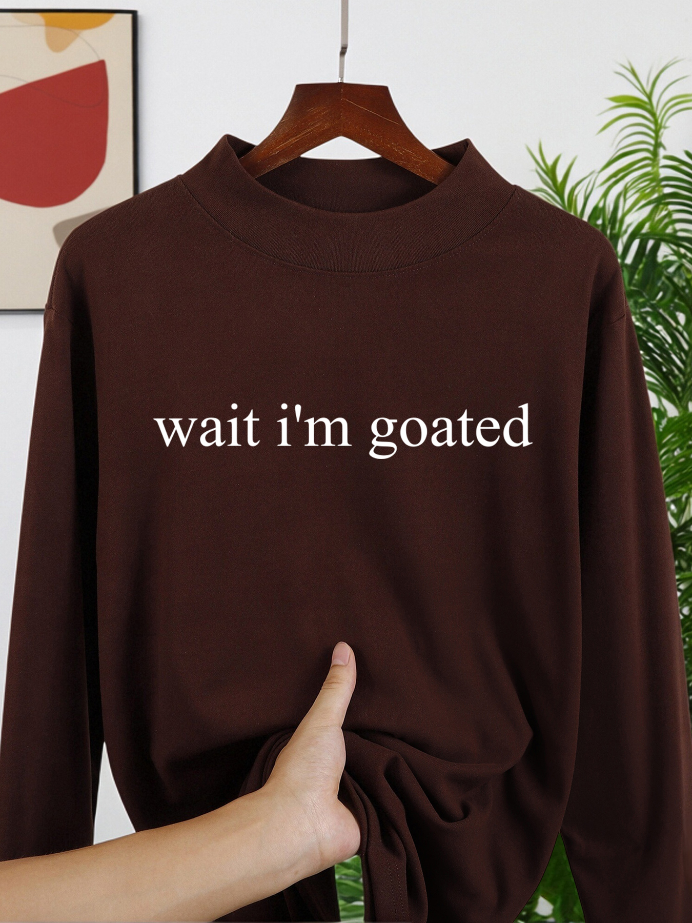 Wait I'M Goated Letter Printed - Mens Fashion Top reseña y precio