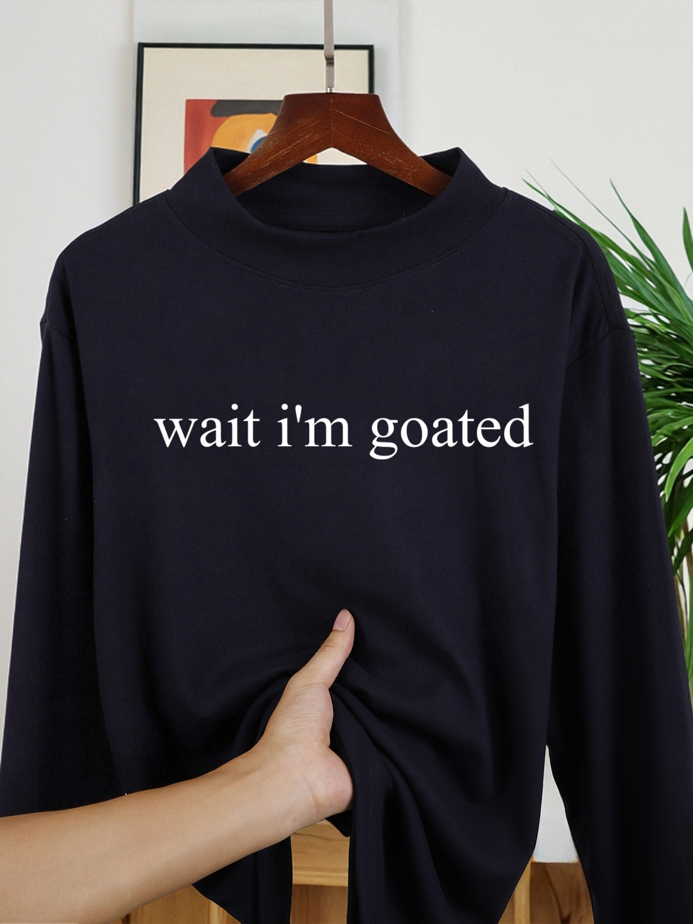 Wait I'M Goated Letter Printed - Mens Fashion Top reseña y precio