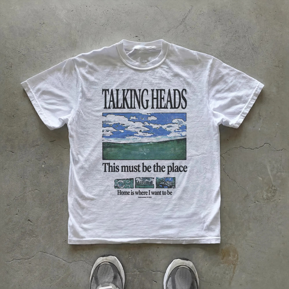 Talking Heads Graphic T-Shirt  - Men'S Fashion 70S reseña y precio