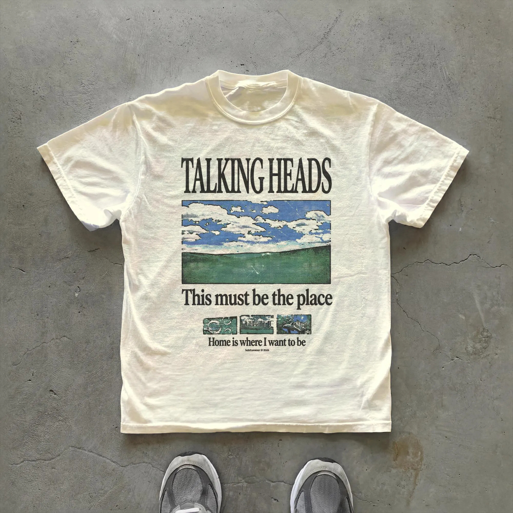 Talking Heads Graphic T-Shirt  - Men'S Fashion 70S reseña y precio