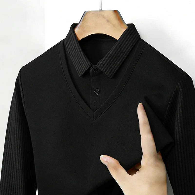 Men's Fake Two Piece Shirt Col - Mens Fashion Top reseña y precio