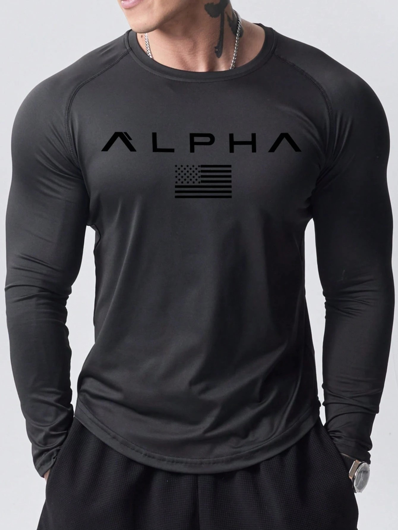 New men's long-sleeved T-shirt - Mens Fashion Top reseña y precio