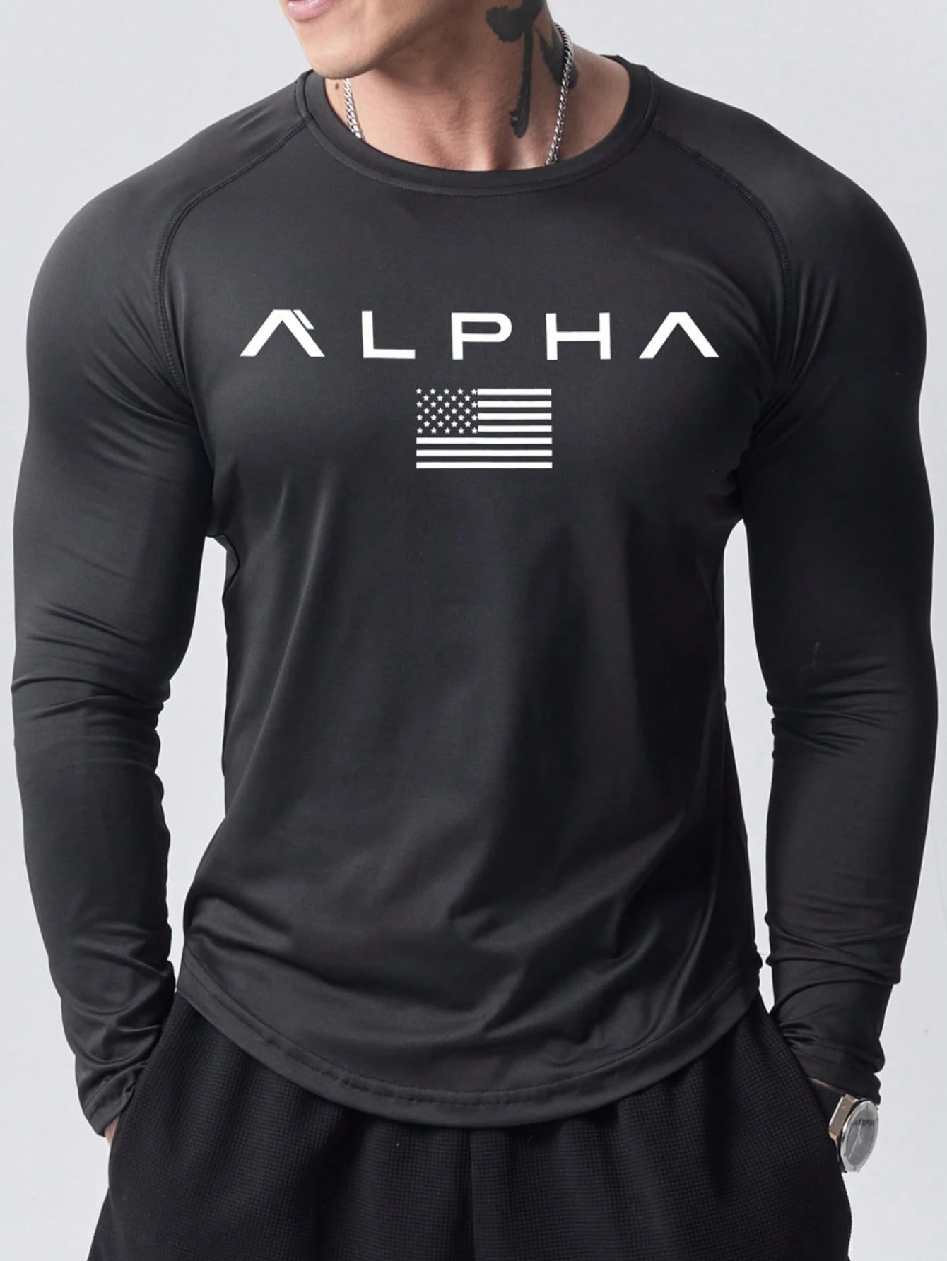 New men's long-sleeved T-shirt - Mens Fashion Top reseña y precio
