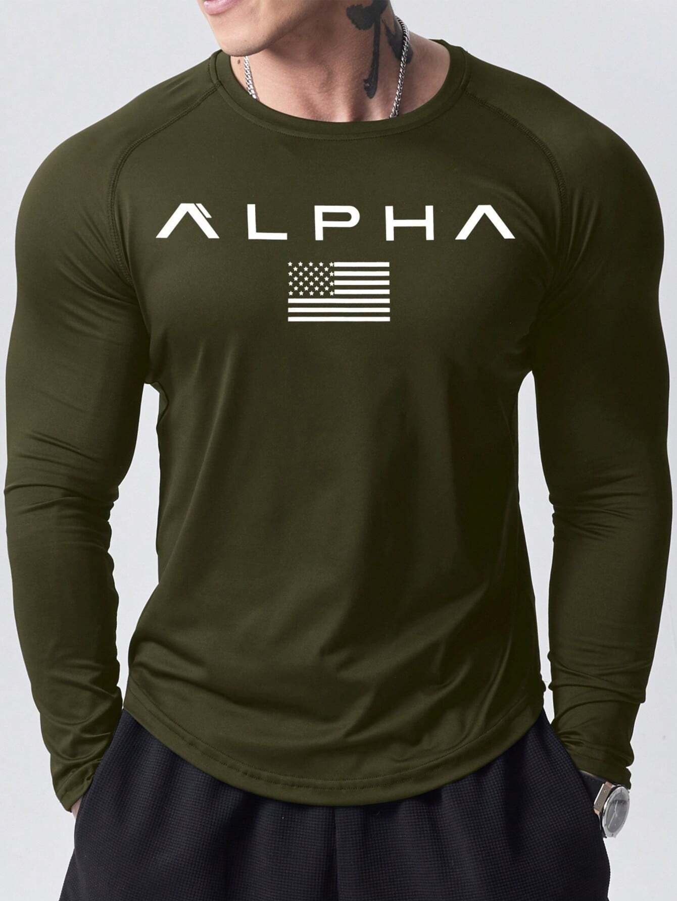 New men's long-sleeved T-shirt - Mens Fashion Top reseña y precio