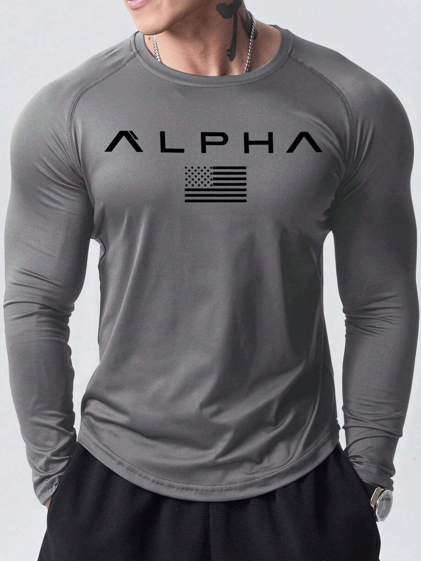 New men's long-sleeved T-shirt - Mens Fashion Top reseña y precio