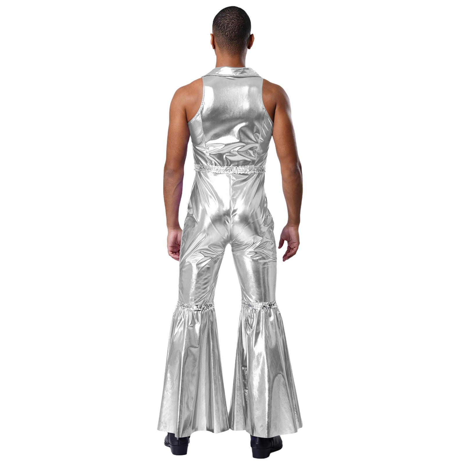 Men Fashion Shiny 70s Disco Wa - Men'S Fashion 70S reseña y precio