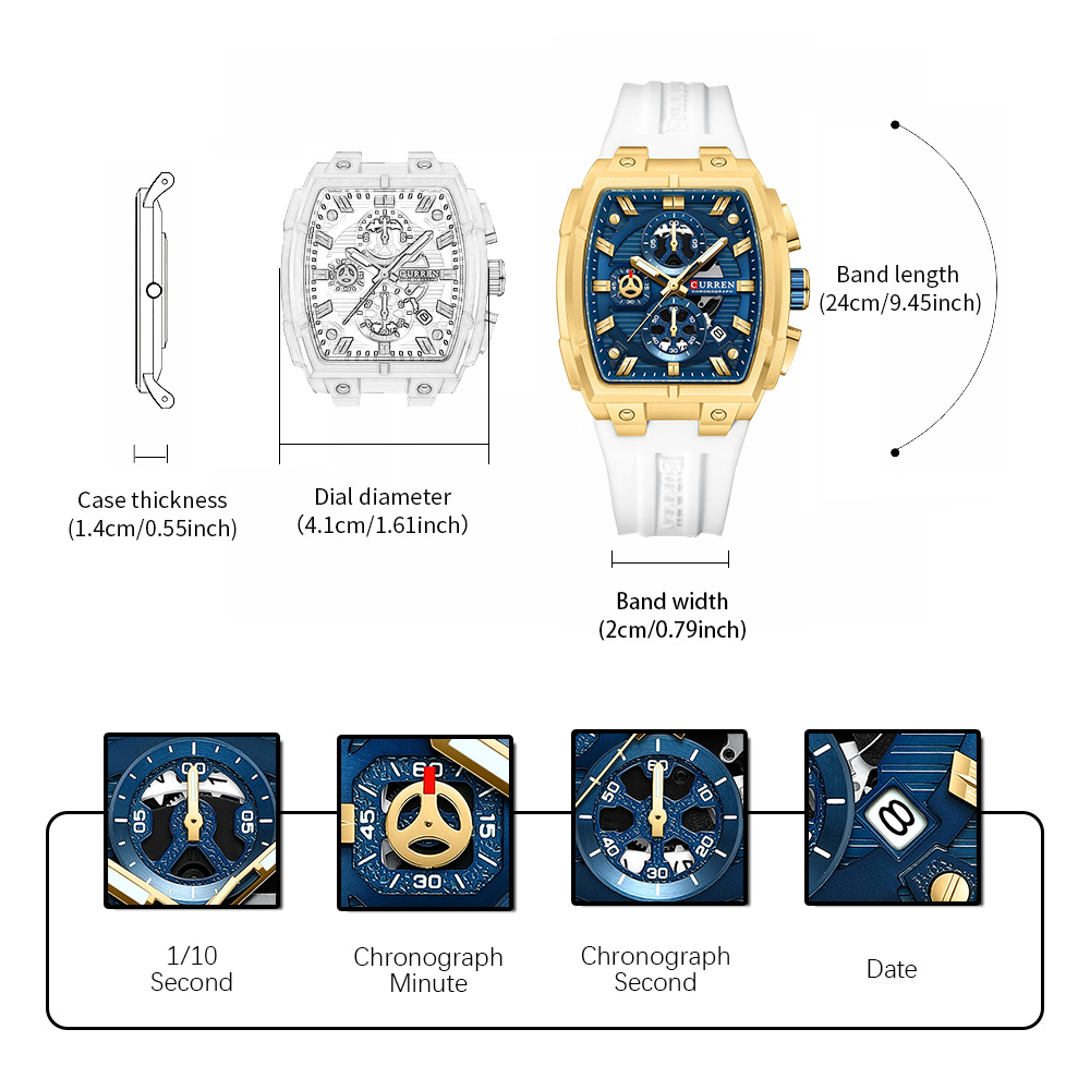 CURREN Luxury Vintage Watch fo - Mens Fashion Watch reseña y precio