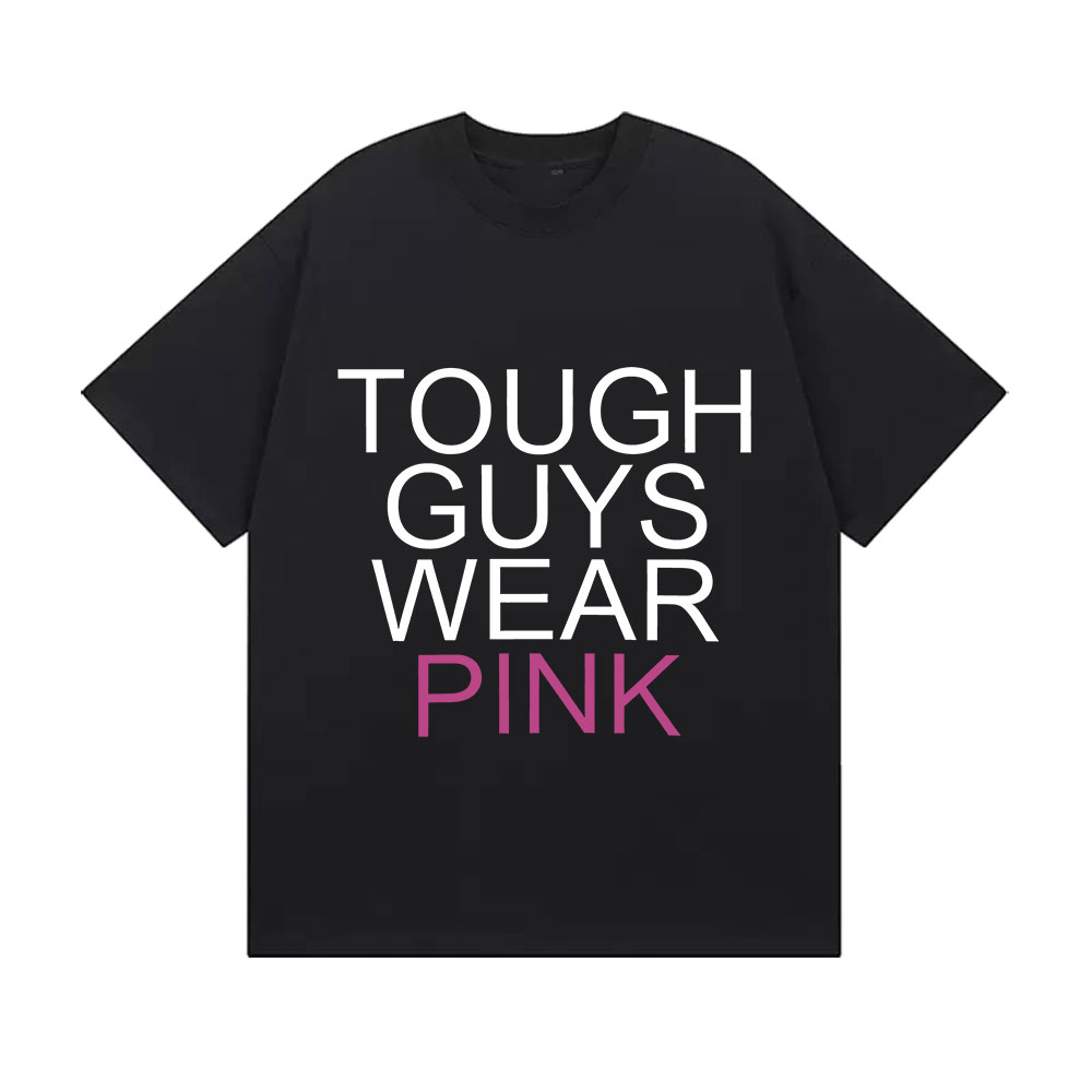 Tough Guys Wearing Pink Letter - Men'S Fashion Pink Shirt reseña y precio