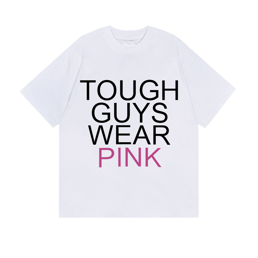Tough Guys Wearing Pink Letter - Men'S Fashion Pink Shirt reseña y precio