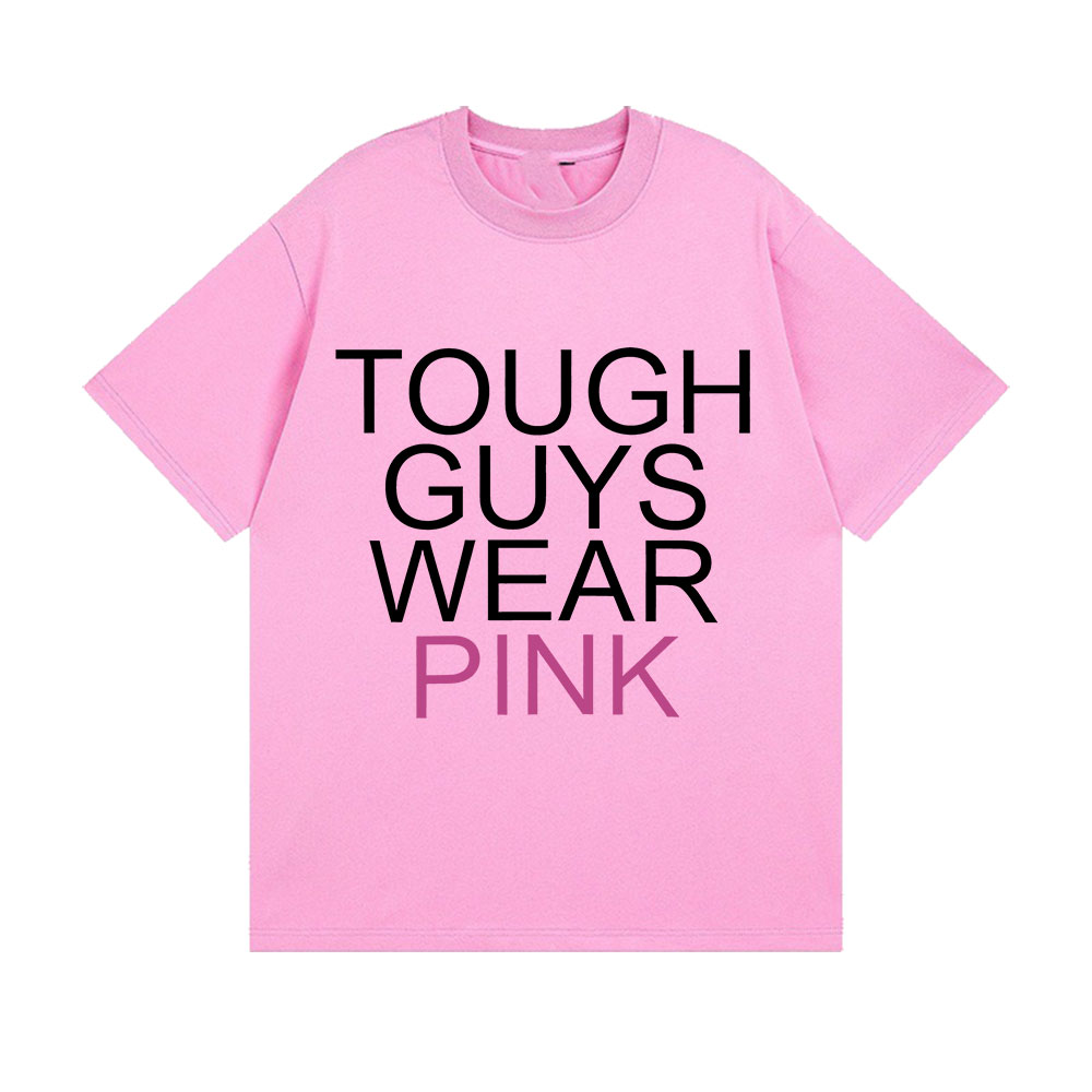 Tough Guys Wearing Pink Letter - Men'S Fashion Pink Shirt reseña y precio