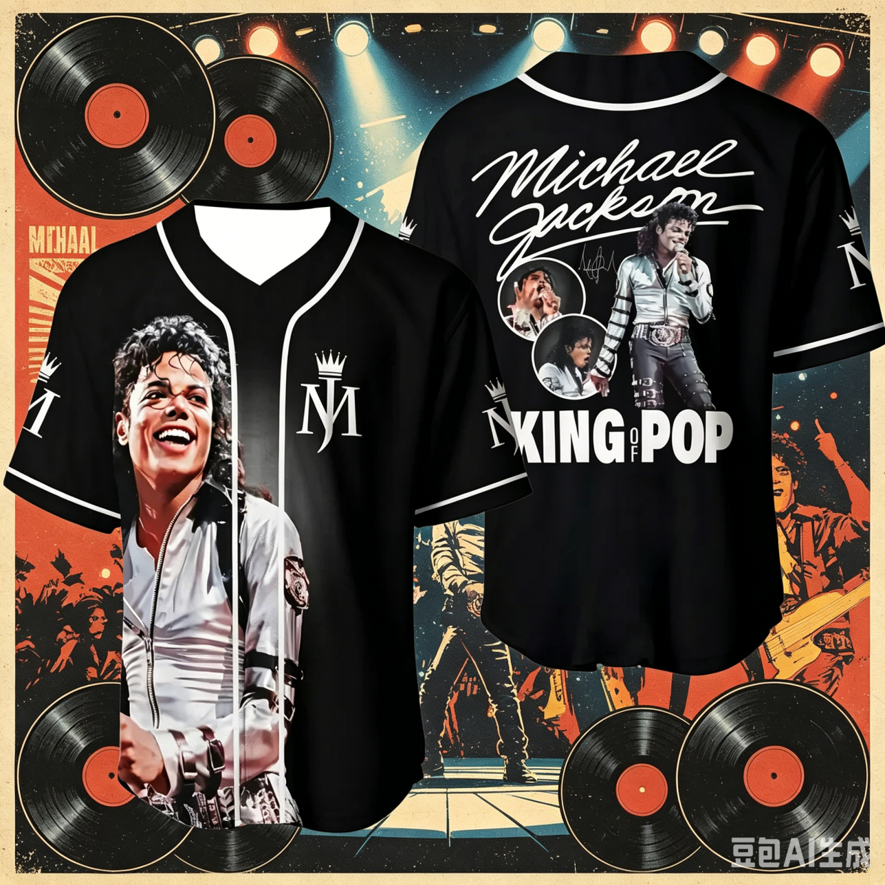 2026Michael Jackson Moonwalker - Mens Fashion Baseball Jersey reseña y precio