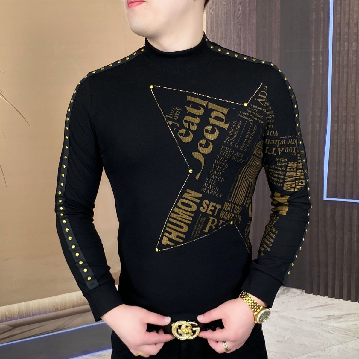 New long-sleeved tops for fash - Mens Fashion Top reseña y precio