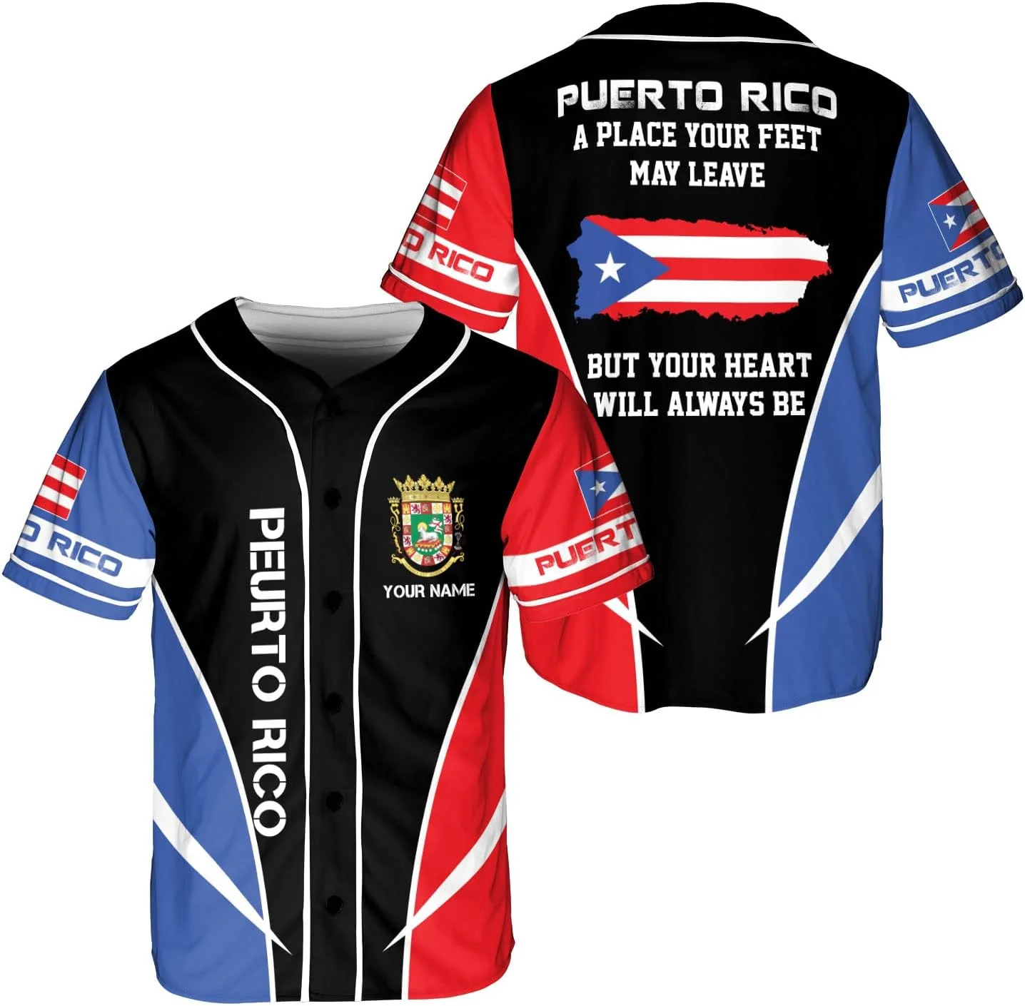 Personalized Puerto Rico Baseb - Mens Fashion Baseball Jersey reseña y precio