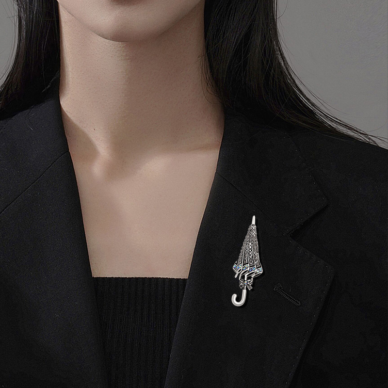 Retro Inlaid Rhinestone Umbrel - Men'S Fashion Umbrella reseña y precio