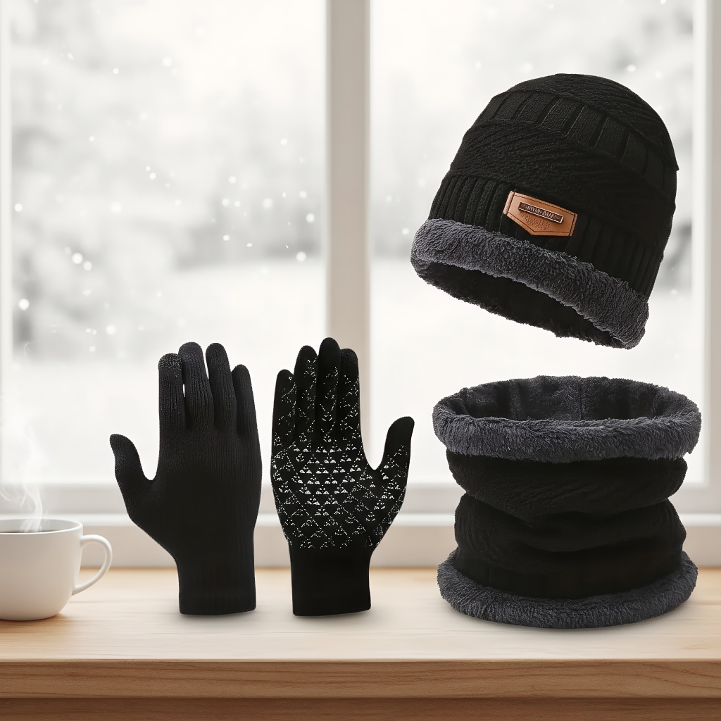 Winter Knit Hat & Scarf Set fo - Beanie Winter Hat reseña y precio