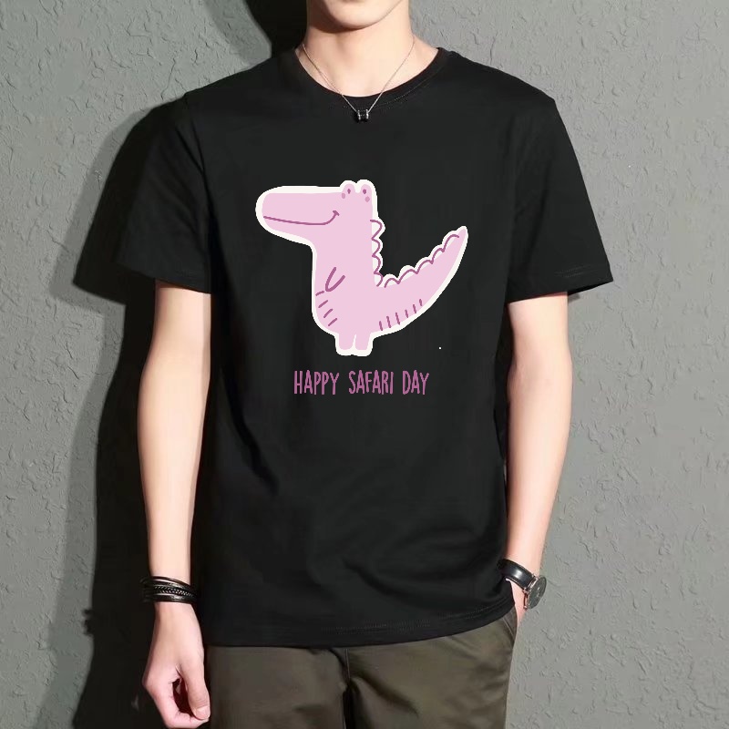 Men's Black Round-Neck Short-S - Men'S Fashion Pink Shirt reseña y precio