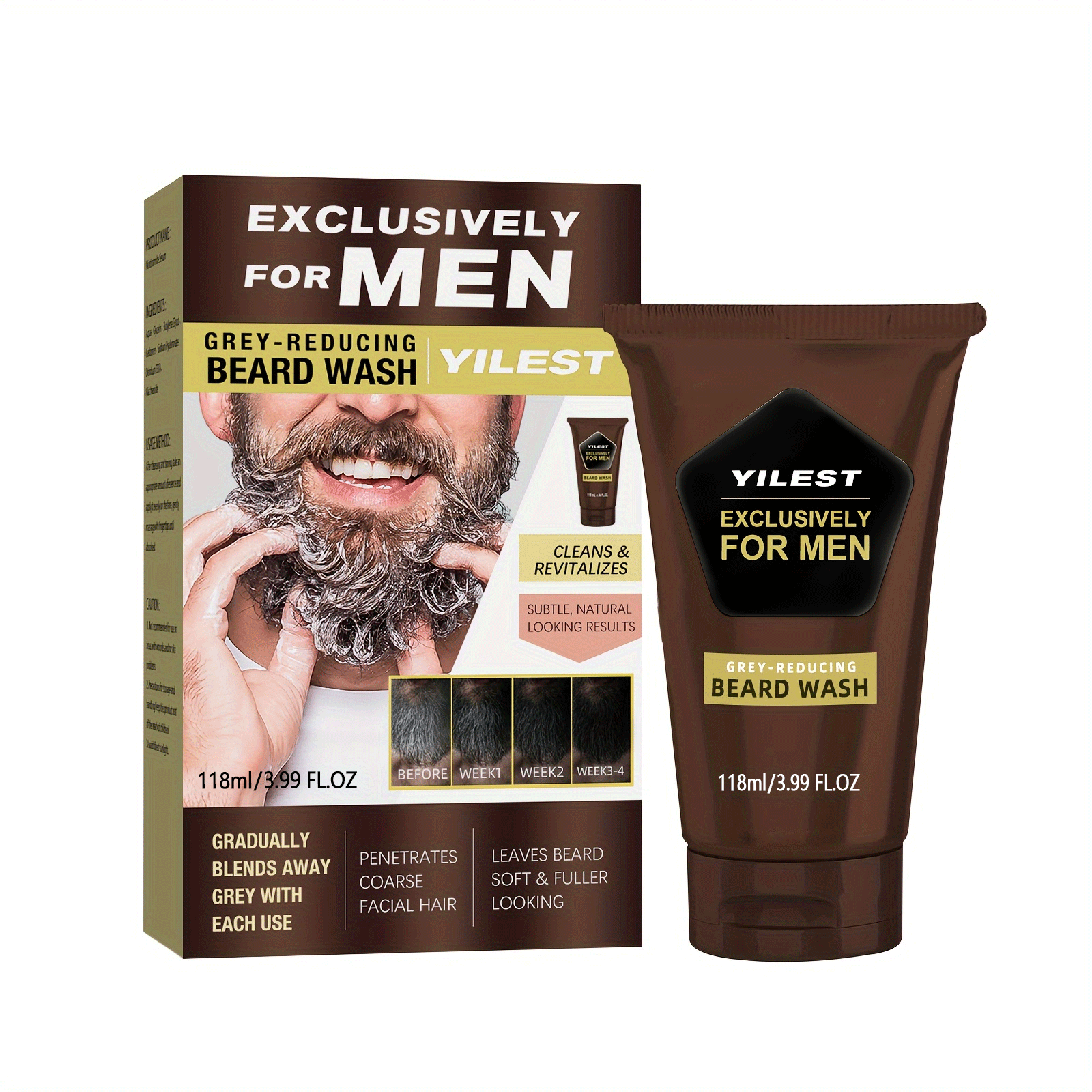 1-3pcs Men's Beard Black Dye D - Men Fashion Hair Style reseña y precio