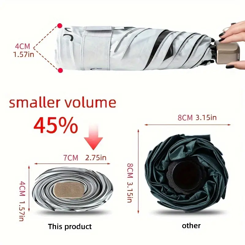 Small Folding Umbrella Sun Wom - Men'S Fashion Umbrella reseña y precio