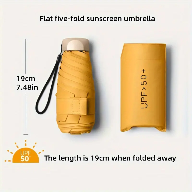 Small Folding Umbrella Sun Wom - Men'S Fashion Umbrella reseña y precio