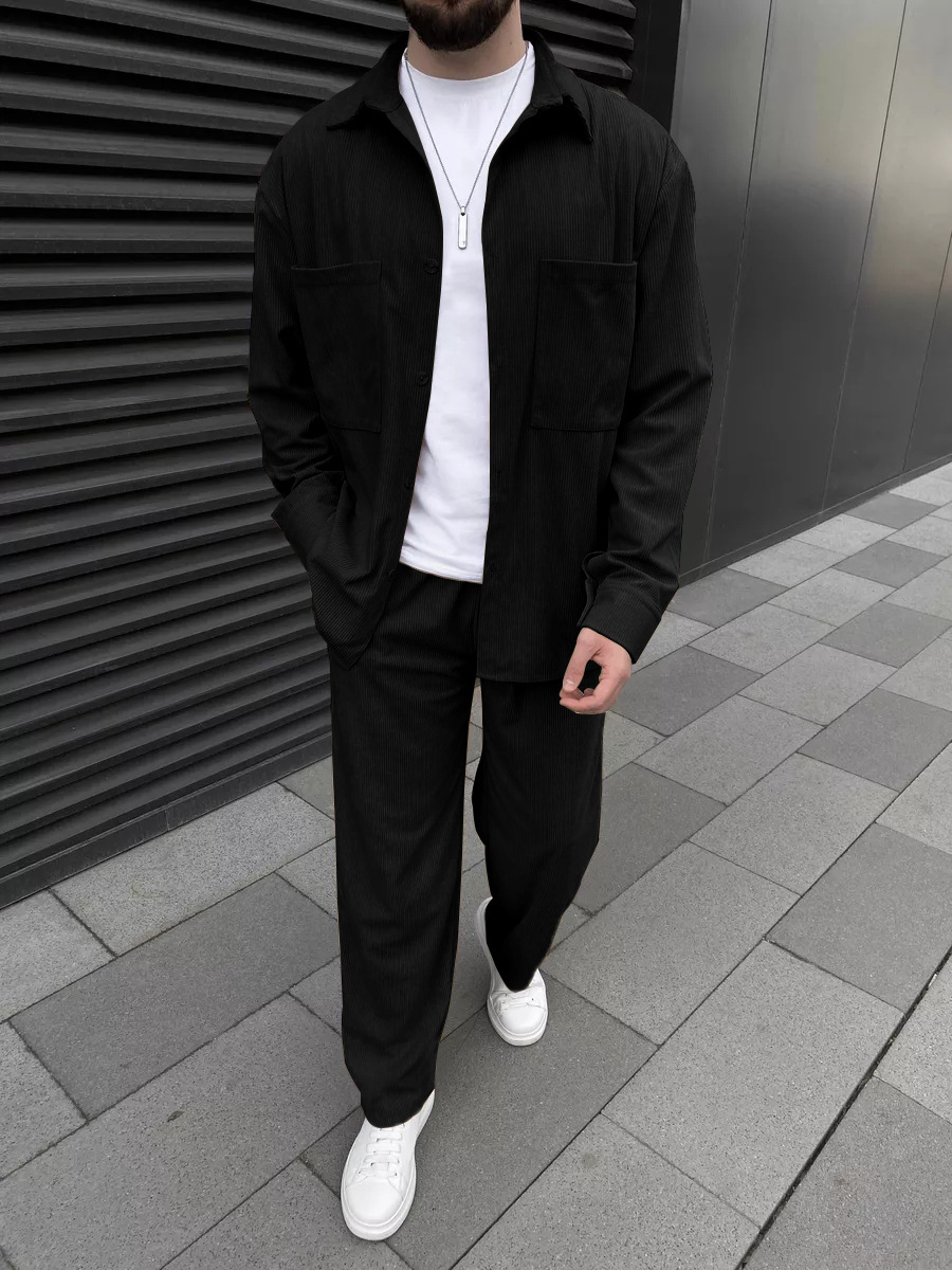 Men's corduroy two-piece outfi - Mens Fashion Suits reseña y precio