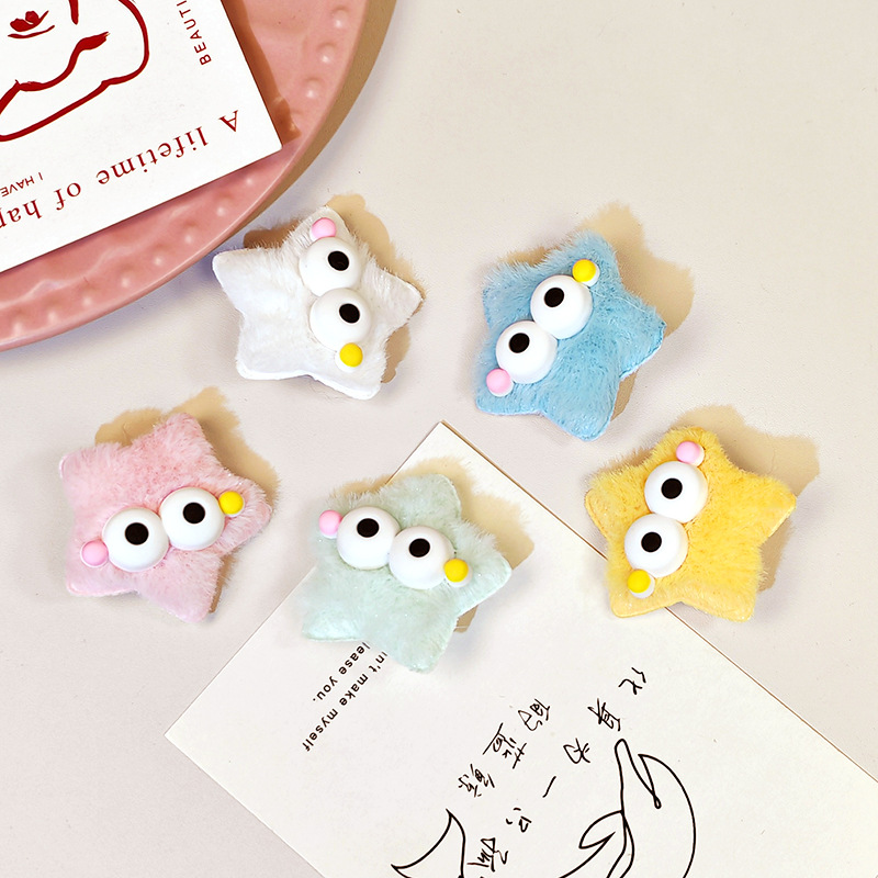 5pcs plush big eyed five point - Men Fashion Hair Style reseña y precio