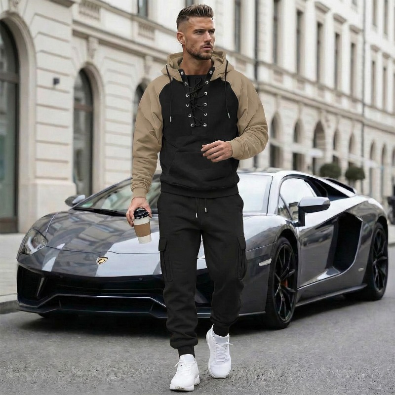 Men's 2 Piece Raglan Sleeve Tr - Cargo Jogger Pants reseña y precio