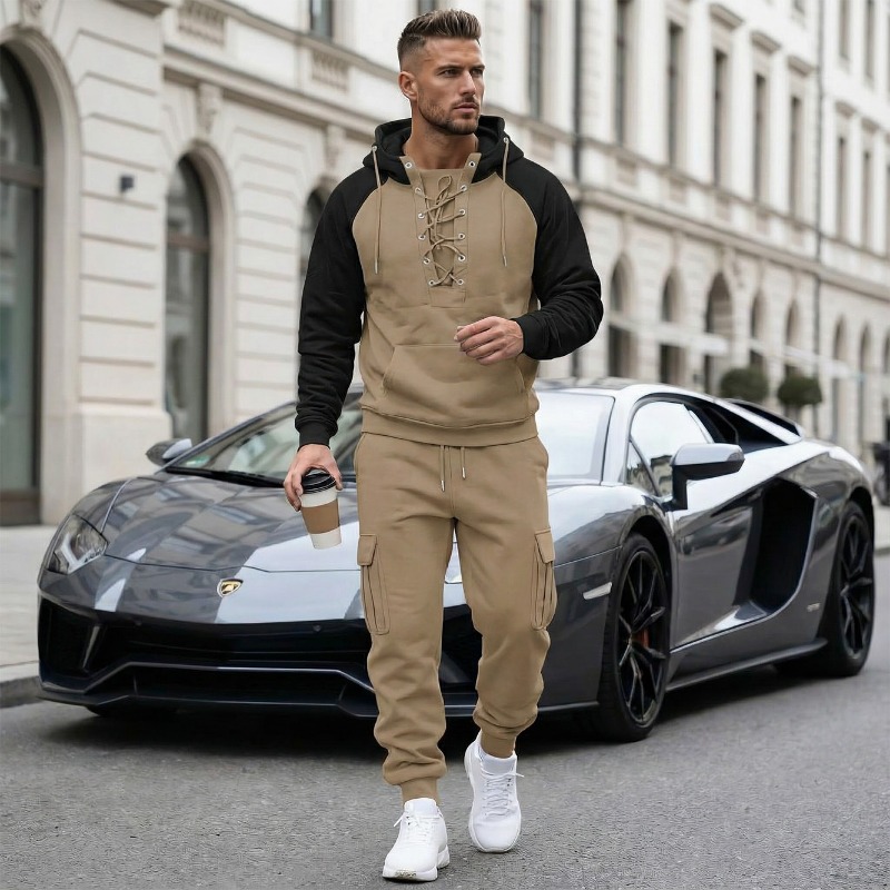 Men's 2 Piece Raglan Sleeve Tr - Cargo Jogger Pants reseña y precio