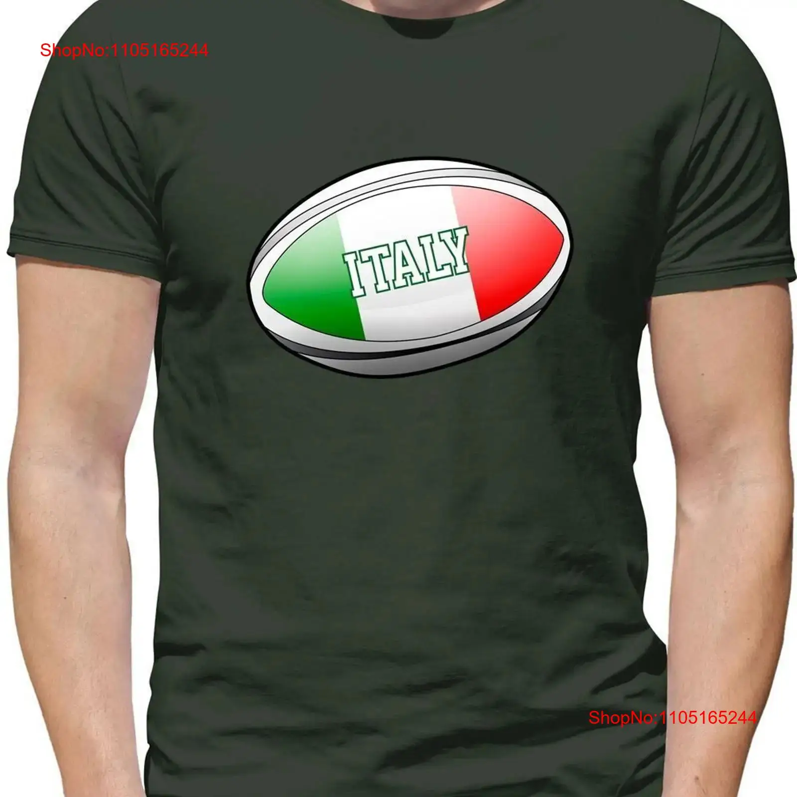 Italian Flag Rugby Ball Mens T - Mens Fashion Rugby Shirts reseña y precio