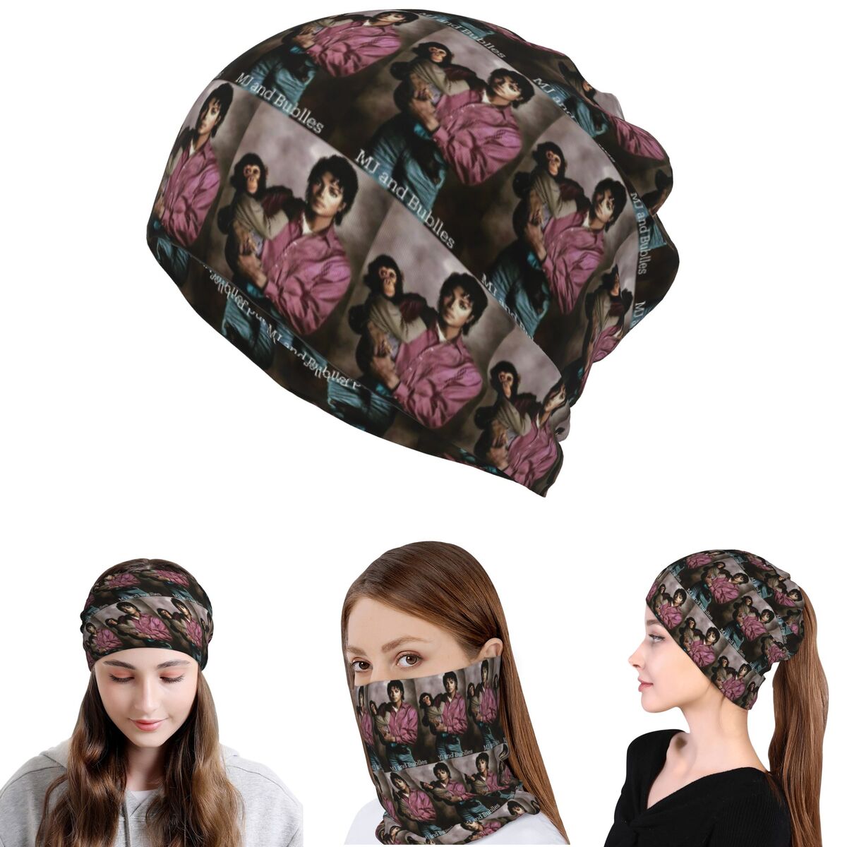 Michael Jackson Bandana Neck G - Beanie Winter Hat reseña y precio